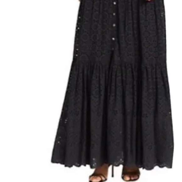 Veronica Beard Aislin Eyelet Tiered Maxi Dress - size 10 - Picture 4 of 8